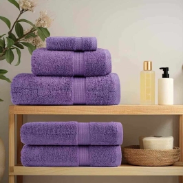 Mazgājamie Dvieļi Solund 10 Pcs Violeta Kokvilna Vidaxl