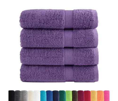 Dušas Dvieļi Solund, 4 Gab., Violeti, 70X140 Cm, 600 Gsm Vidaxl