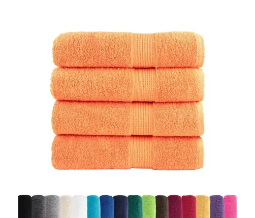 Dušas Dvieļi Solund, 4 Gab., Oranži, 70X140 Cm, 600 Gsm Vidaxl