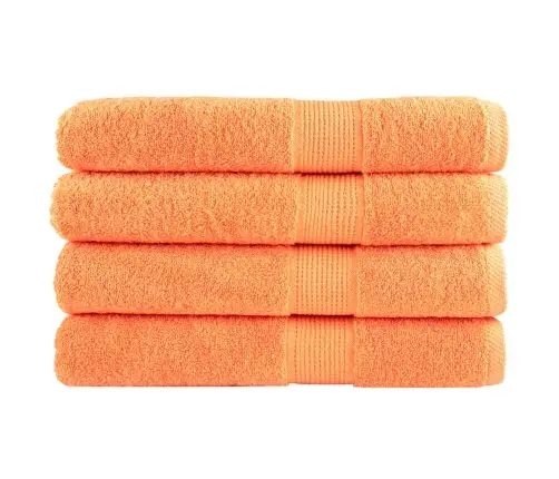 Dvieļi Solund, 4 Gab., Oranži, 100X200 Cm, 600 Gsm Vidaxl