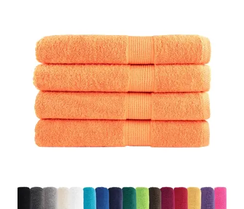 Dvieļi Solund, 4 Gab., Oranži, 100X200 Cm, 600 Gsm Vidaxl