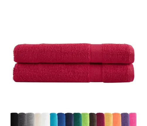 Pirts Dvieļi Solund, 2 Gab., Sarkani, 80X200 Cm, 600 Gsm Vidaxl