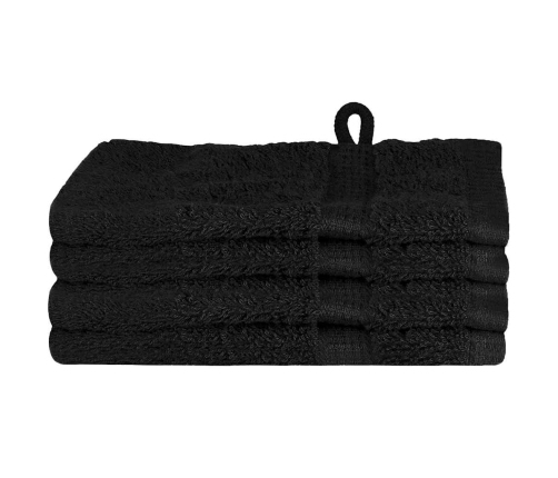 Mazgāšanas Dvieļi 4 Pcs Melna 15 X 21 Cm Kokvilna Vidaxl