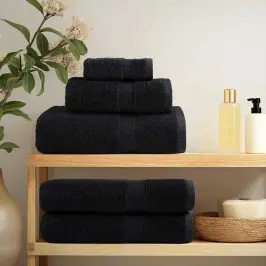 Mazgājamie Dvieļi Solund 10 Pcs Melna Kokvilna Vidaxl