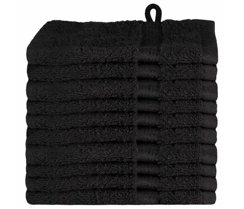 Mazgāšanas Dvieļi 10 Pcs Melna 15 X 21 Cm Kokvilna Vidaxl Mazgāšanas Dvieļi 10 Pcs Melna 15 X 21 Cm Kokvilna Vidaxl