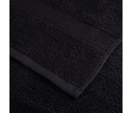 Pirts Dvieļi Solund, 4 Gab., Melni, 80X200 Cm, 600 Gsm Vidaxl