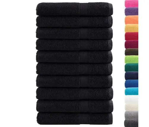 Pirties Rankšluosčiai Solund, 10Vnt., Juodi, 80X200cm 600G/M²