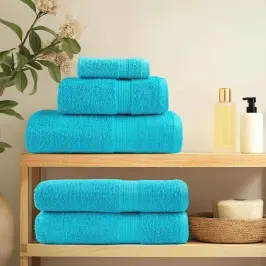 Mazgājamie Dvieļi Solund 2 Pcs Tirkīzzila Kokvilna Vidaxl
