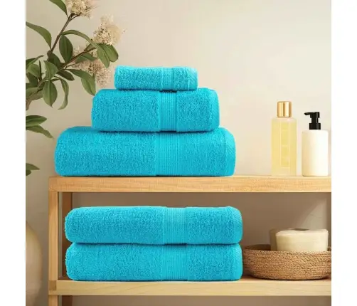 Mazgāšanas Dvieļi 4 Pcs Tirkīzs 15 X 21 Cm Kokvilna Vidaxl