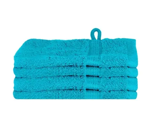 Mazgāšanas Dvieļi 4 Pcs Tirkīzs 15 X 21 Cm Kokvilna Vidaxl