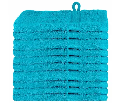 Mazgāšanas Dvieļi 10 Pcs Tirkīzs 15 X 21 Cm Kokvilna Vidaxl