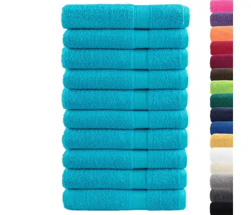 Rätikud Solund 10 Tk, Türkiis, 100X200 cm 600 Gsm