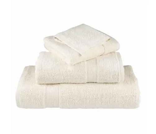 Mazgāšanas Dvieļi 2 Pcs Krēmkrāsa 15 X 21 Cm Kokvilna Vidaxl