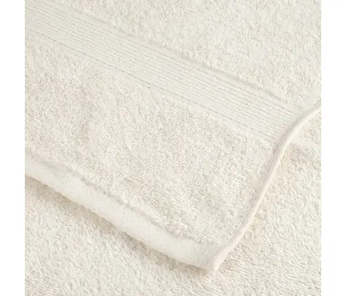 Pirties Rankšluosčiai Solund, 4Vnt., Kreminiai 80X200Cm 600G/M²