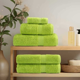 Mazgājamie Dvieļi Solund 4 Pcs Ābolu Zaļš Kokvilna Vidaxl