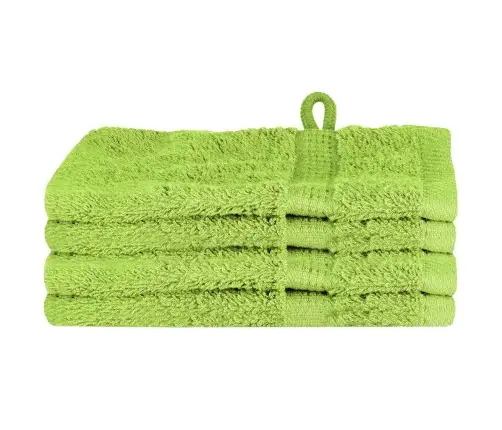 Mazgāšanas Dvieļi 4 Pcs Ābolu Zaļš 15 X 21 Cm Kokvilna Vidaxl