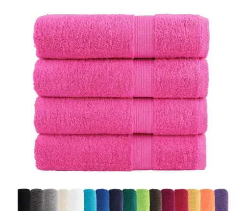 Dušo Rankšluosčiai Solund, 4Vnt., Rožiniai, 70X140cm 600G/M²