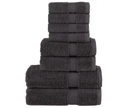 Dvieļu Komplekts Solund, 8 Gab., Antracītpelēki, 600 Gsm Vidaxl