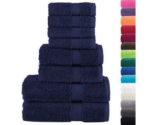 Rankšluosčių Rinkinys Solund, 8Vnt., Tamsiai Mėlyni, 600G/M²