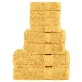 Dvieļu Komplekts Solund, 8 Gab., Zelta Krāsā, 600 Gsm Vidaxl