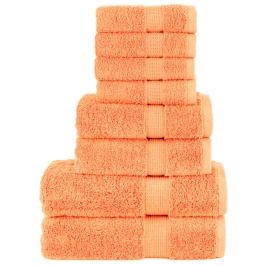 Dvieļu Komplekts Solund, 8 Gab., Oranži, 600 Gsm Vidaxl