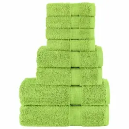 Dvieļu Komplekts Solund, 8 Gab., Dzeltenzaļi, 600 Gsm Vidaxl