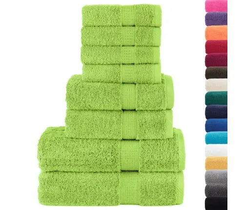 Dvieļu Komplekts Solund, 8 Gab., Dzeltenzaļi, 600 Gsm Vidaxl