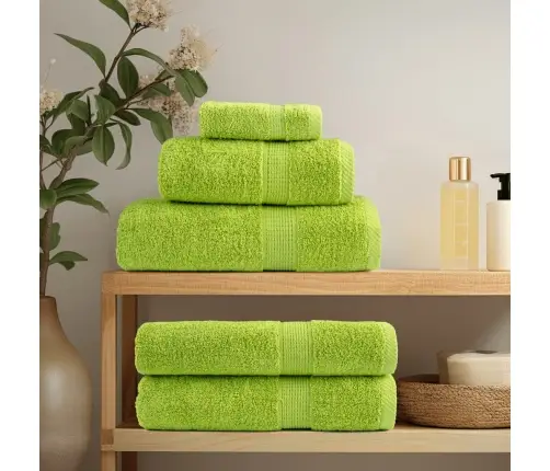 Dvieļu Komplekts Solund, 8 Gab., Dzeltenzaļi, 600 Gsm Vidaxl