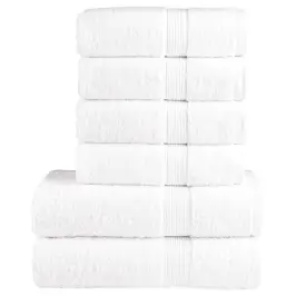 Dvieļu Komplekts Solund, 6 Gab., Balti, 600 Gsm Vidaxl