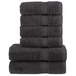 Dvieļu Komplekts Solund, 6 Gab., Antracītpelēki, 600 Gsm Vidaxl
