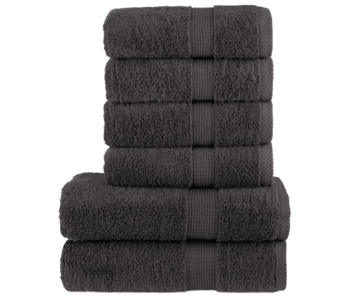 Dvieļu Komplekts Solund, 6 Gab., Antracītpelēki, 600 Gsm Vidaxl