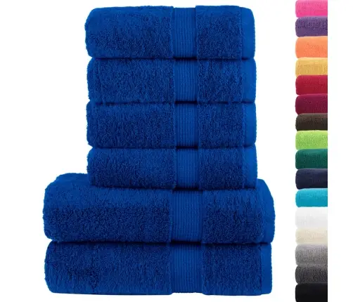 Rankšluosčių Rinkinys Solund, 6Vnt., Mėlyni, 600G/M²