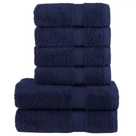 Dvieļu Komplekts Solund, 6 Gab., Tumši Zili, 600 Gsm Vidaxl