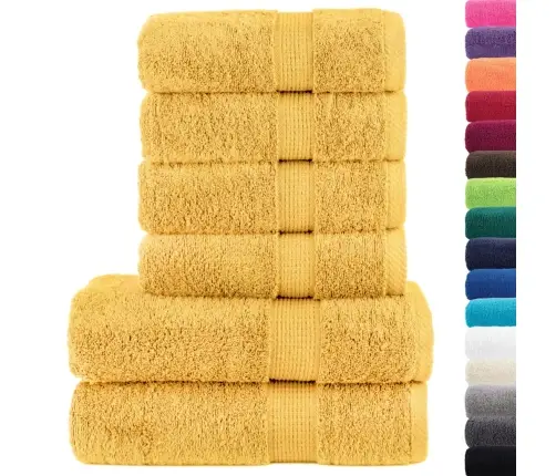 Rankšluosčių Rinkinys Solund, 6Vnt., Auksiniai, 600G/M²