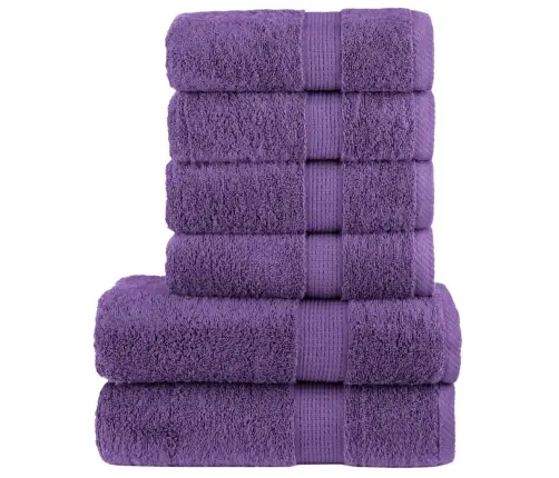 Dvieļu Komplekts Solund, 6 Gab., Violeti, 600 Gsm Vidaxl
