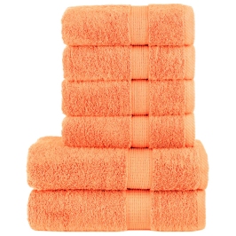 Dvieļu Komplekts Solund, 6 Gab., Oranži, 600 Gsm Vidaxl
