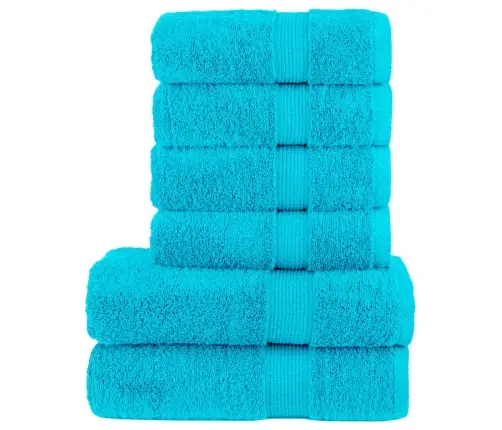 Dvieļu Komplekts Solund, 6 Gab., Tirkīzzili, 600 Gsm Vidaxl