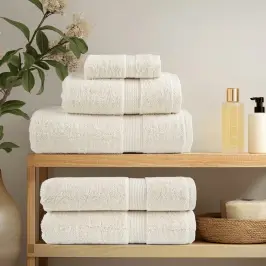 Dvieļu Komplekts Solund, 6 Gab., Krēmkrāsa, 600 Gsm Vidaxl