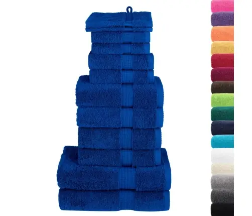 Dvieļu Komplekts Solund, 12 Gab., Zili, 600 Gsm Vidaxl Dvieļu Komplekts Solund, 12 Gab., Zili, 600 Gsm Vidaxl