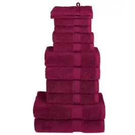 Dvieļu Komplekts Solund, 12 Gab., Vīnsarkani, 600 Gsm Vidaxl