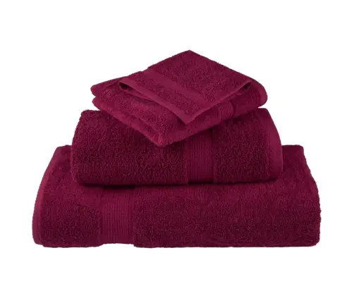 Rankšluosčių Rinkinys Solund, 12Vnt., Tamsiai Raudoni, 600G/M²