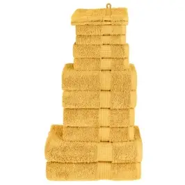 Rankšluosčių Rinkinys Solund, 12Vnt., Auksiniai, 600G/M²
