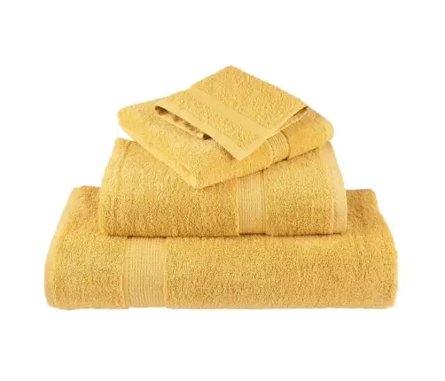 Dvieļu Komplekts Solund, 12 Gab., Zelta Krāsā, 600 Gsm Vidaxl