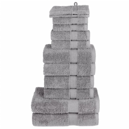 Dvieļu Komplekts Solund, 12 Gab., Pelēki, 600 Gsm Vidaxl