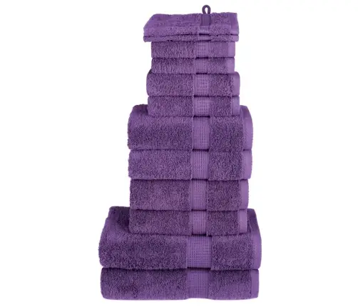 Rankšluosčių Rinkinys Solund, 12Vnt., Violetiniai, 600G/M²