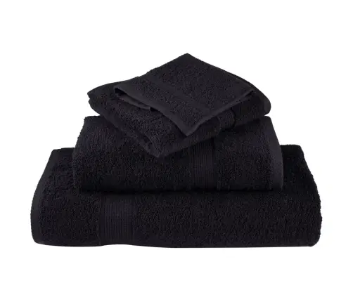 Dvieļu Komplekts Solund, 12 Gab., Melni, 600 Gsm Vidaxl