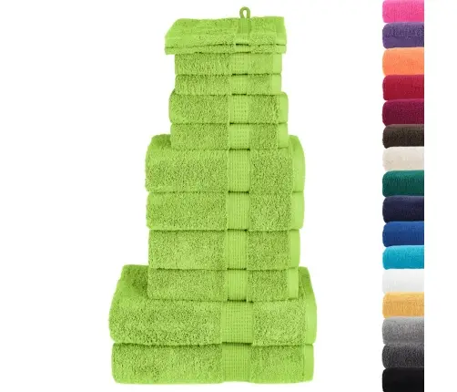 Dvieļu Komplekts Solund, 12 Gab., Zaļi, 600 Gsm Vidaxl