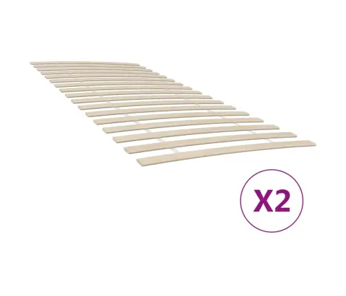 Gultas Līstu Rezerves Daļas Ar 34 Līstēm, 2 Gab., 90X200 Cm Vidaxl