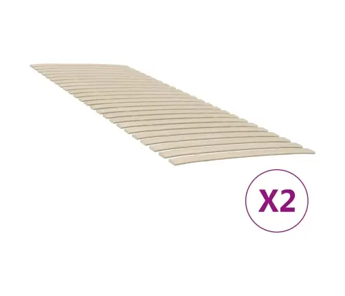 Gultas Līstu Rezerves Daļas Ar 48 Līstēm, 2 Gab., 80X200 Cm Vidaxl