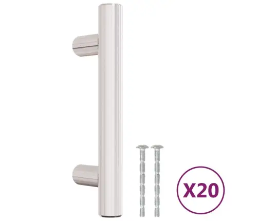 Kapi Käepidemed 20 Tk, Hõbedane, 64 Mm, Roostevaba Teras